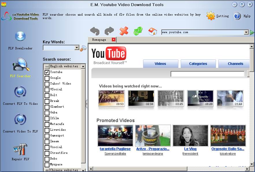 Download Youtube Video Software - E.M. Youtube Video Download Tool-YouTube 