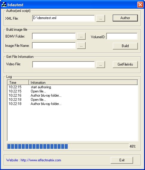 Simple Blu-ray Video Authoring SDK screenshot