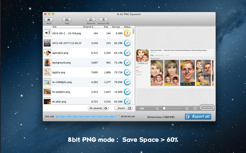 Lossless Photo Squeezer for Mac