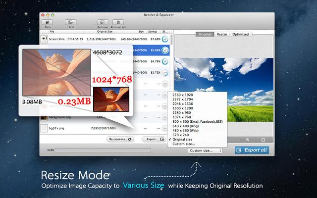 Photo Size Optimizer for Mac screenshot 3