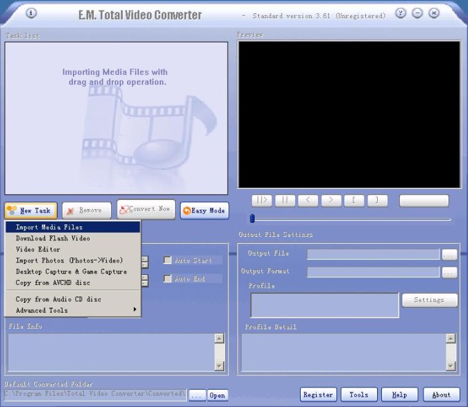 E.M. TVC- load files demo.