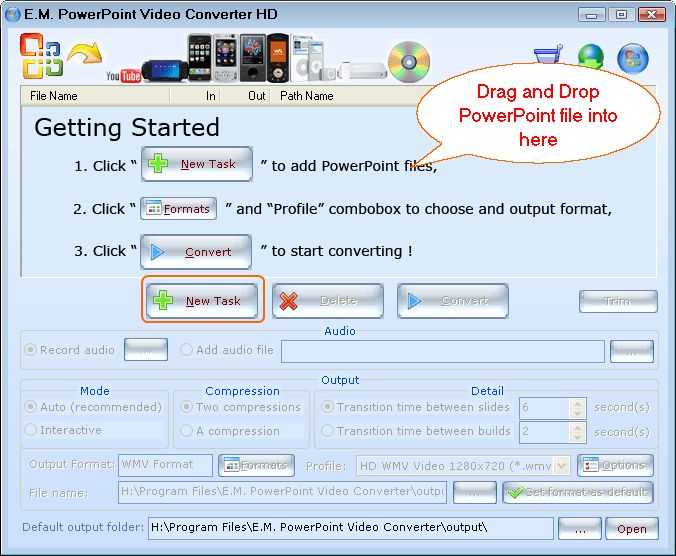 input powerpoint file