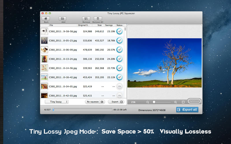 Lossless Photo Squeezer for Mac