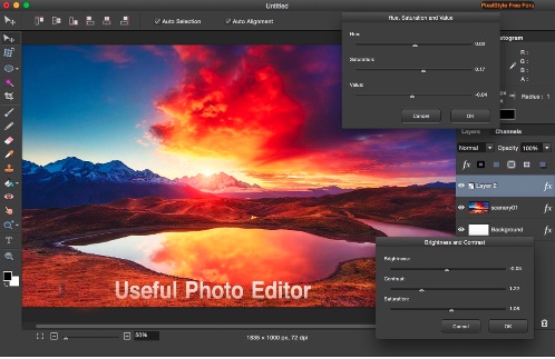 PixelStyle Photo Editor for Mac screenshot