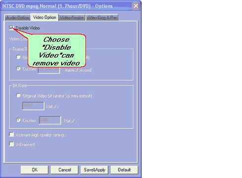 disable video
